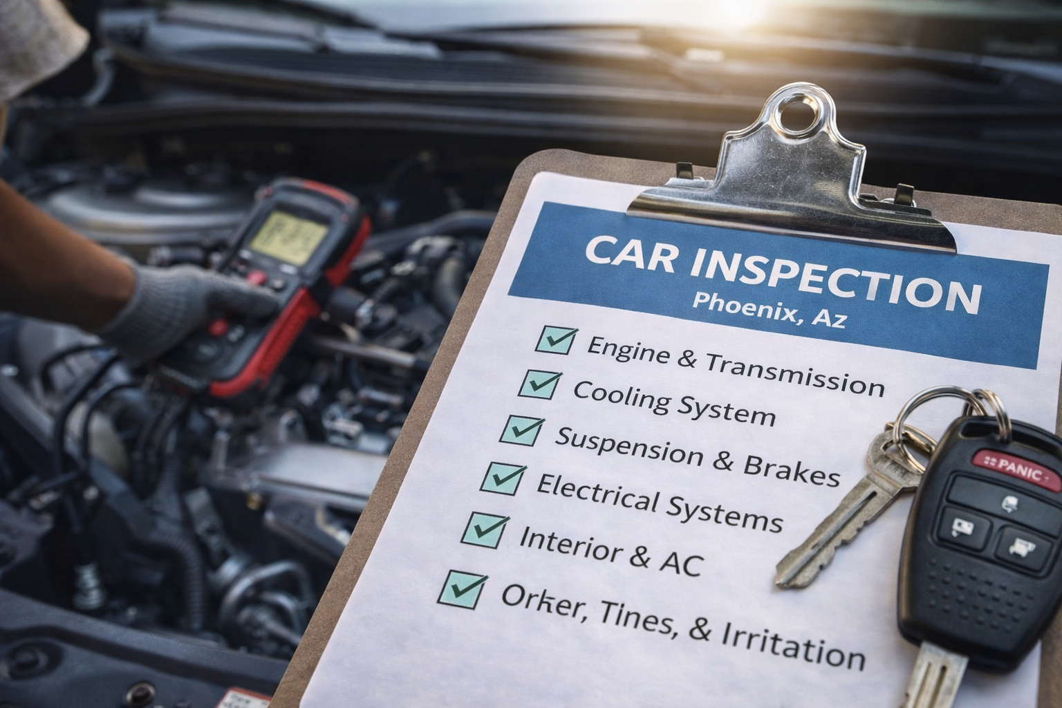 Used Car inspection forms in phoenix CAR DEALER